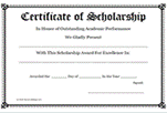 Scholarship Certificate